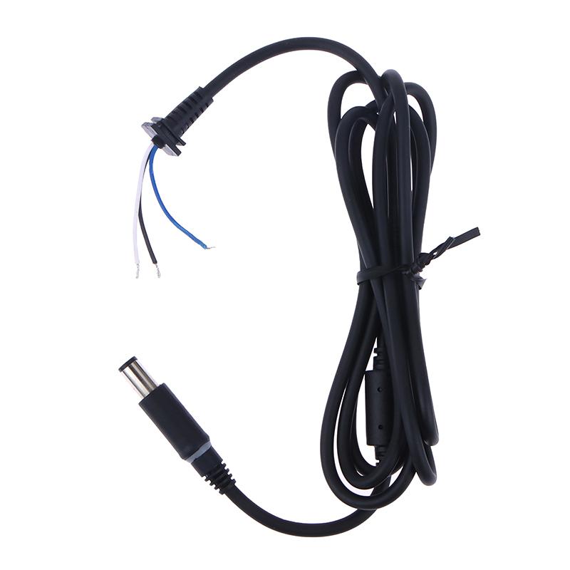 Подходит для адаптера зарядного устройства ноутбука Dell HP, черный штырь 7,4 X 5,0 мм со светодиодной подсветкой, 1,8 м, медный штекер постоянного тока, соединительный шнур, кабель