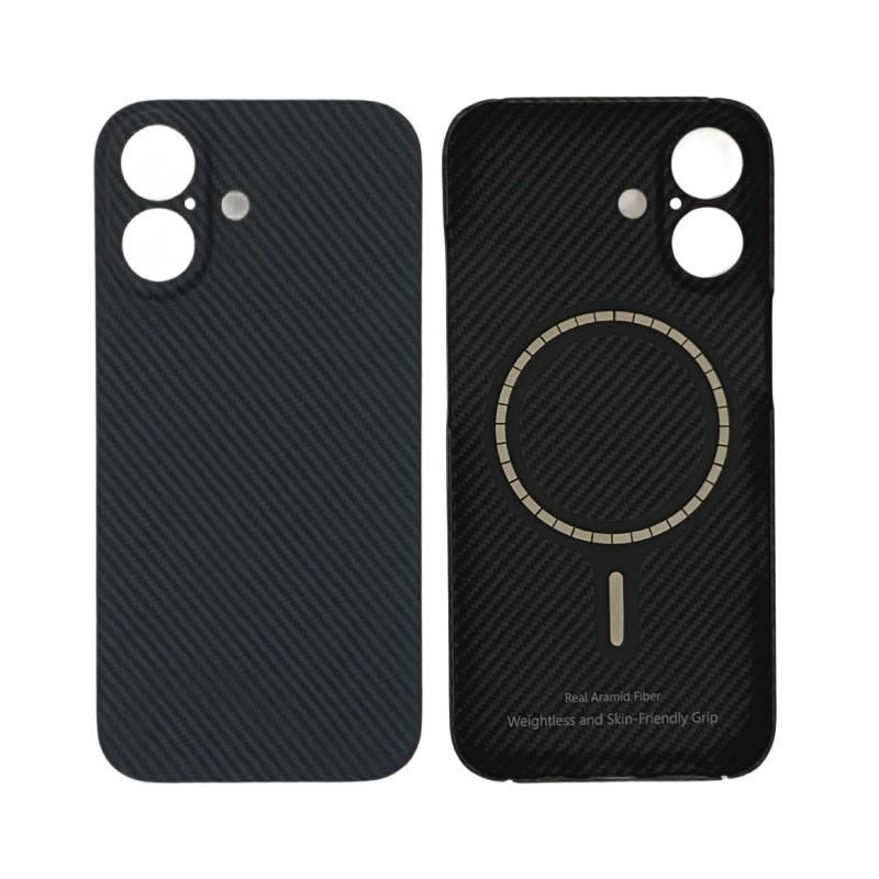Kevlar Phone Case IPhone 17 Semi-Transparent Cutout Design With Heat Dissipation Magnetic Mount Support