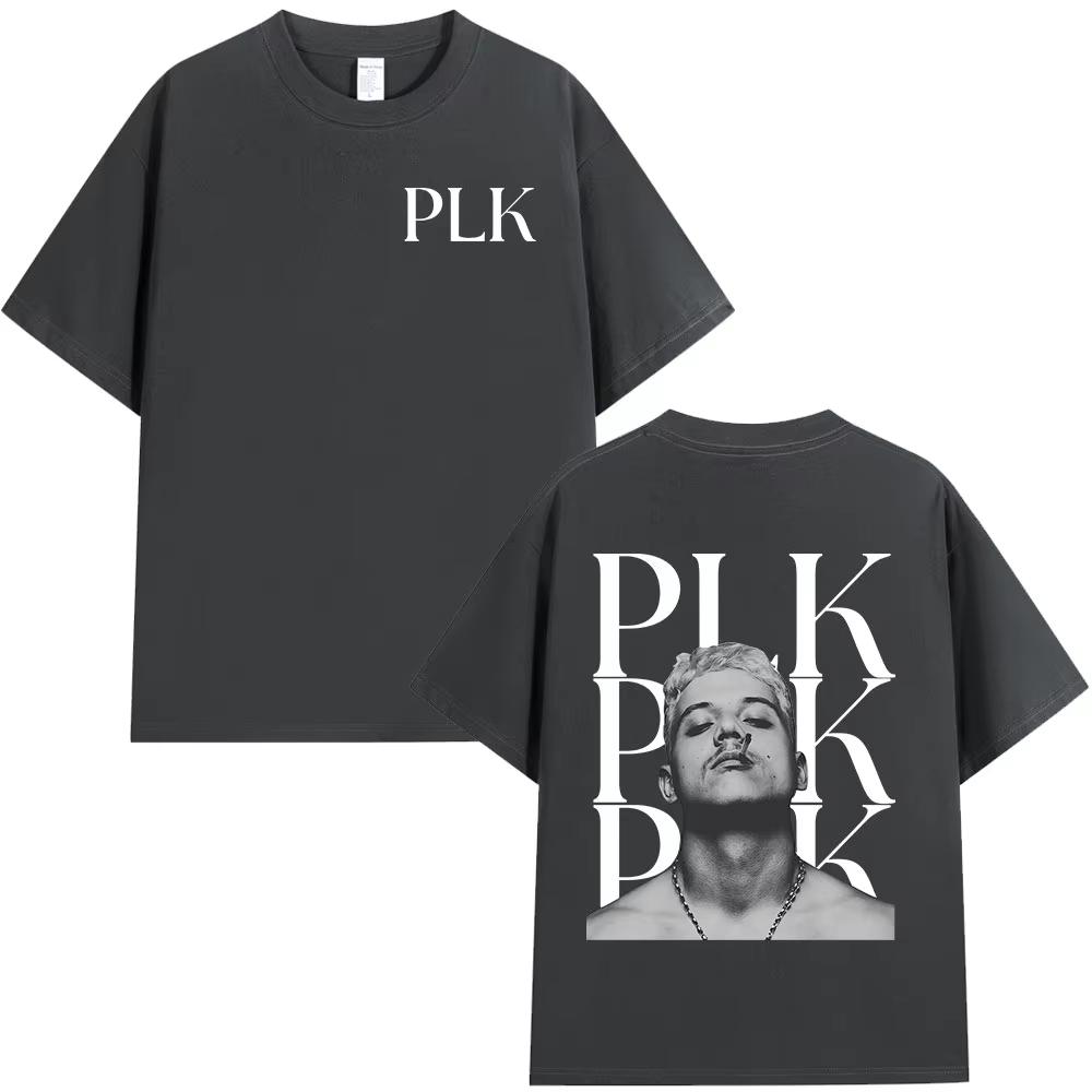 Rapper PLK portrait graphics music Tshirt Unisex Women 2026 New Summer Hip hop unisex ventilate Short sleeve shirt fan gifts