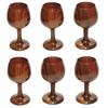 Sheesham Wooden Multipurpose Wine Glass Pure Natural Wood Wine Drinking Glass Beverage Party Glass Pack of 6
