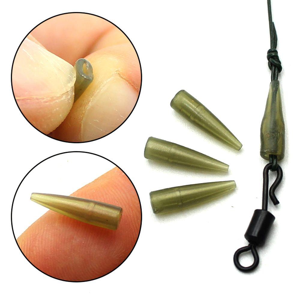 Rubber Anti Tangle Sleeve Tail Rubber Cone Fishing Accessories Connect with Fishing Hook Micro Carp