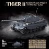 Военный Тяжелый Танк Тигр II 2 Sd.Kfz.182 Строительные Блоки Черный Тигр Гусеничная Бронированная Машина Игрушечные Кубики
