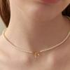 TATIANA (925 Silver) Ribbon Tie Pearl Necklace NZ2173