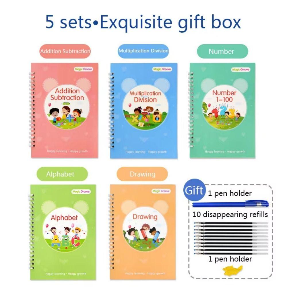 3D Children's Handwriting Book Reusable Writing Exercise Book  Primary School