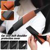 2pcs Car Seat Belt Cover Shoulder Pad Carbon Fiber Leather Wear-resistant Non-slip Safety Belt Cover Car Interior Accessories
