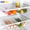 Transparent Fridge Organizer Fruit Egg Refrigerator Storage Box Under-shelf Refrigerator Drawer Box Fresh-keep Kitchen Organizer