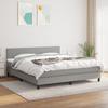 3139905 vidaXL Divan Bed with Mattress Light Grey 160x200cm Fabric