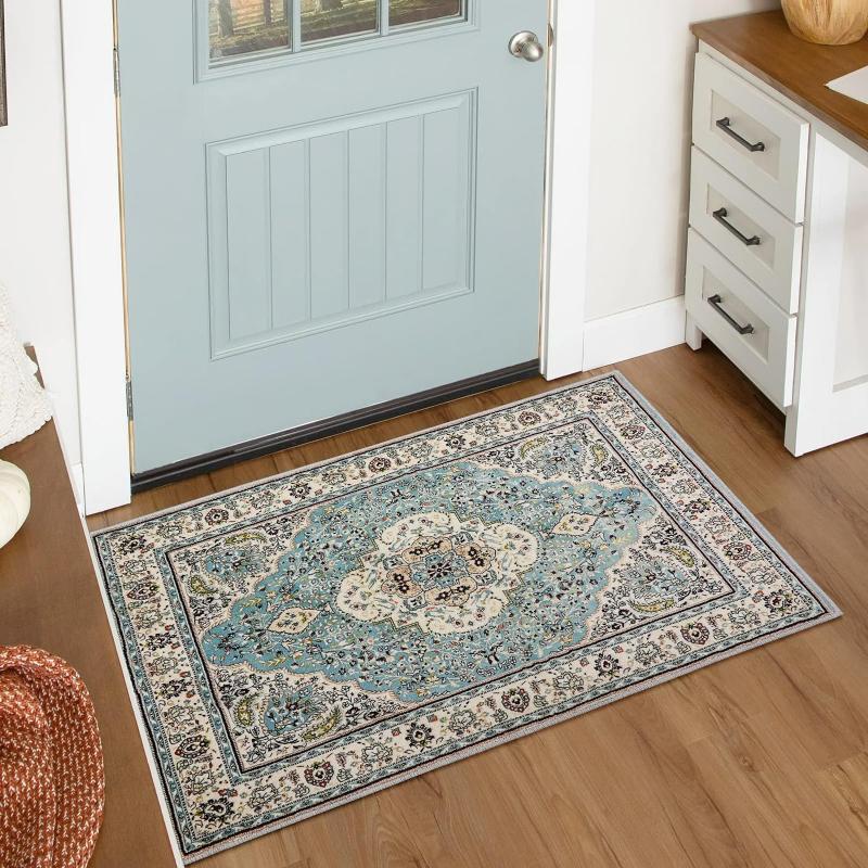 Carpet Boho Entry Door Mat Entry Rug Bathroom Floor Mat Small Rug Stain Resistant Washable Rug Home Decor