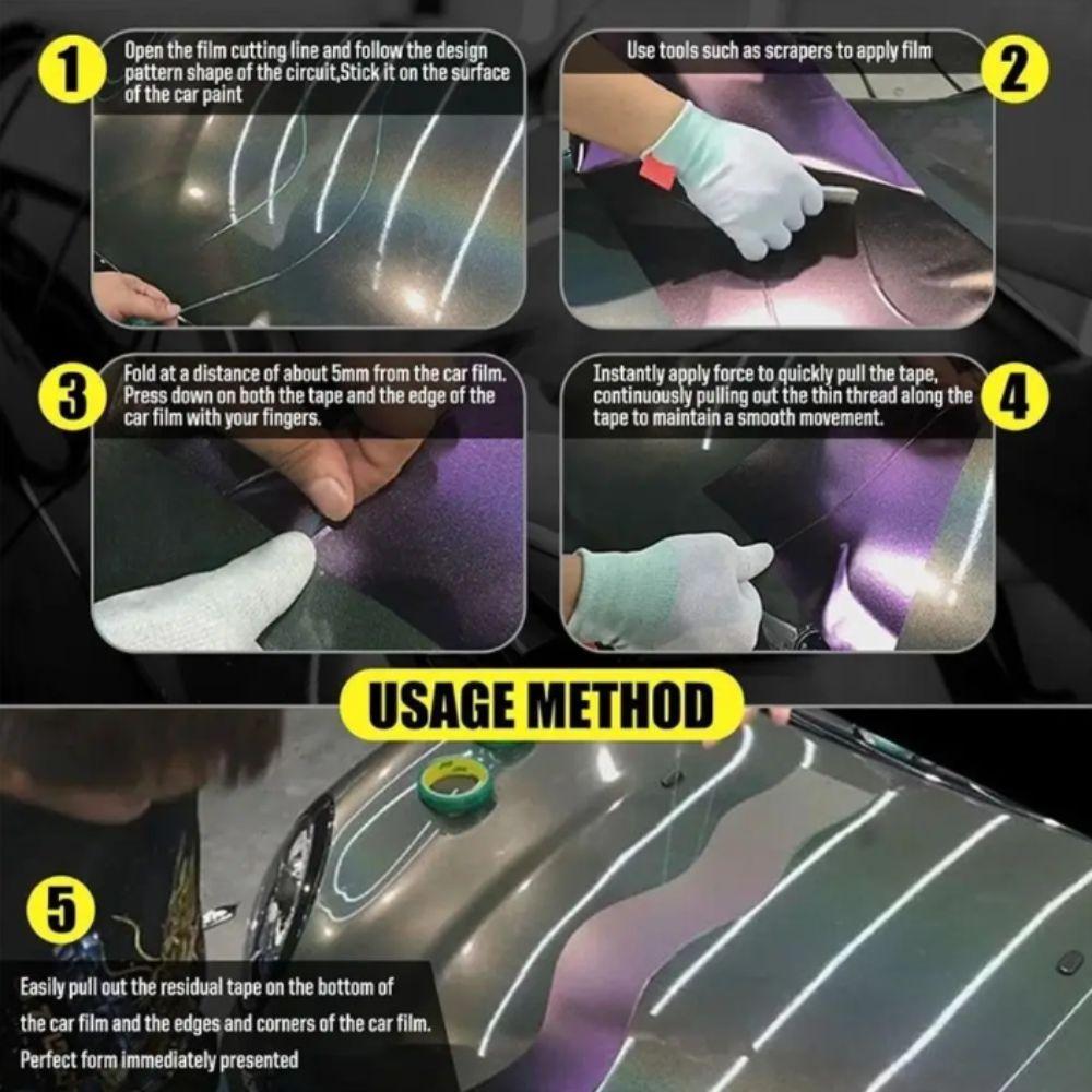 Adhesive Backing Knifeless Tape Flexible Material Multi-Purpose Tape Vinyl Wrapping