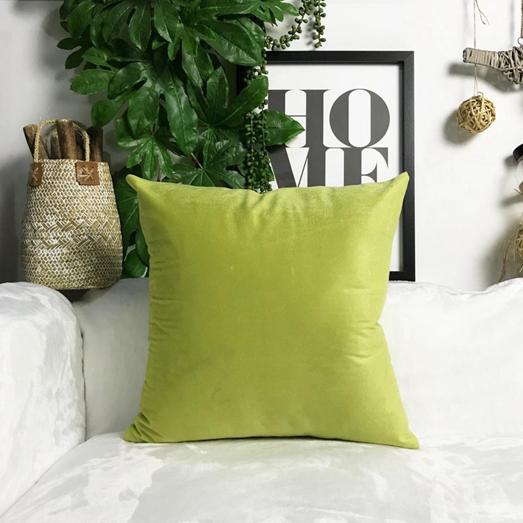 Plain Color Pillowcase Plush Throw Pillowcase Suede Decorative Pillowcase