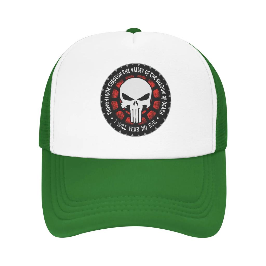 Через Долину Тени Смерти Наказатель Скелет Путешествия Сетчатые Бейсболки Мужские Пляжная Кокетливая Шляпа Хип-Хоп Кепка Тракер