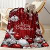 Christmas Snowman And Bear Flannel Blanket,Lightweight,Office Blanket,Sofa Blanket,Comfortable Blanket