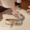 Vintage Mary Jane Shoes Women's Head Buckle Ballet Shoes Summer Skirt Light Mouth Single Shoes