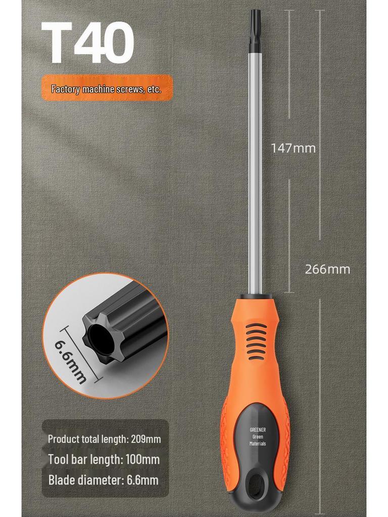 Green Forest Magnetic Hex & Mi Word Screwdriver Set: T8, T15, T20, T25, T30