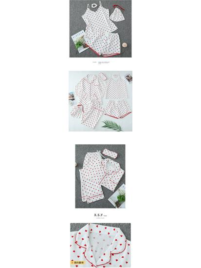 Комплект хлопковой пижамы для парного ношения родитель-ребенок - Женская майка и шорты с детской домашней одеждой из 7 предметов.