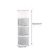 3 Pockets Cotton Linen Wall Hanging Storage Bag Door Pouch Bedroom Home Office Organizer Gray