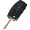 Key Shell for Ford C Max Fiesta Focus Ka Mondeo - 3-Button Remote Key Fob Blade Phonillico®