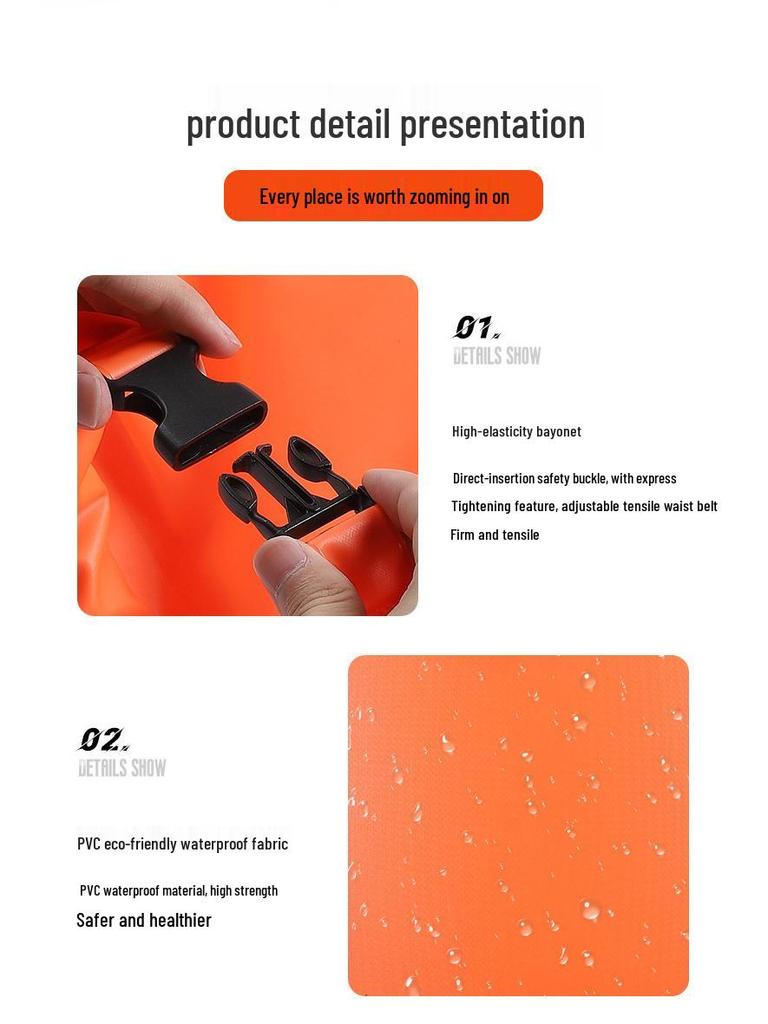 Follow-the-Butt Inflatable Float with Storage Airbags for Swimming and Rafting