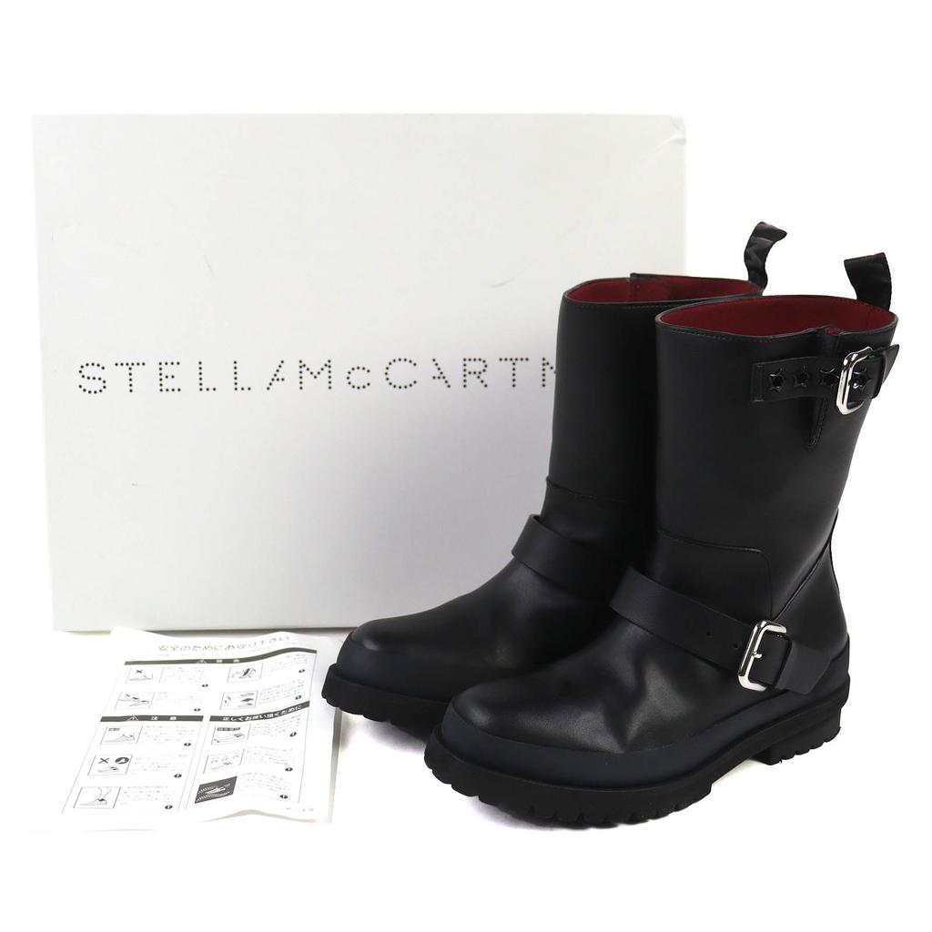 Отличные байкерские ботинки Stella McCartney с ремешком и пряжкой Trace Логотип VEGEA Кожа 36 Б/у