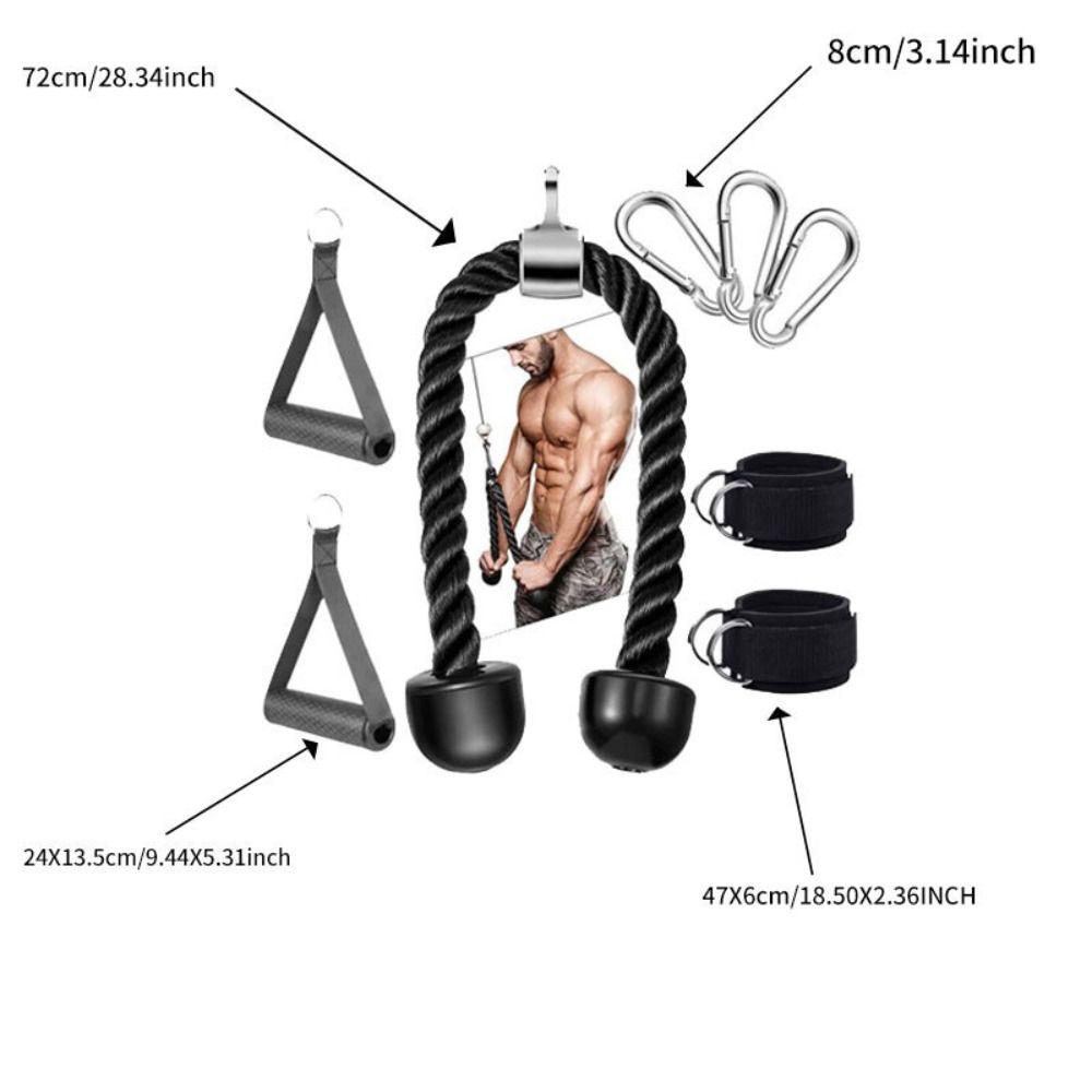 Durable Cable Machine Attachment Set Detachable Gym Exercise Handles NEW Lifting Wrist Straps Gym