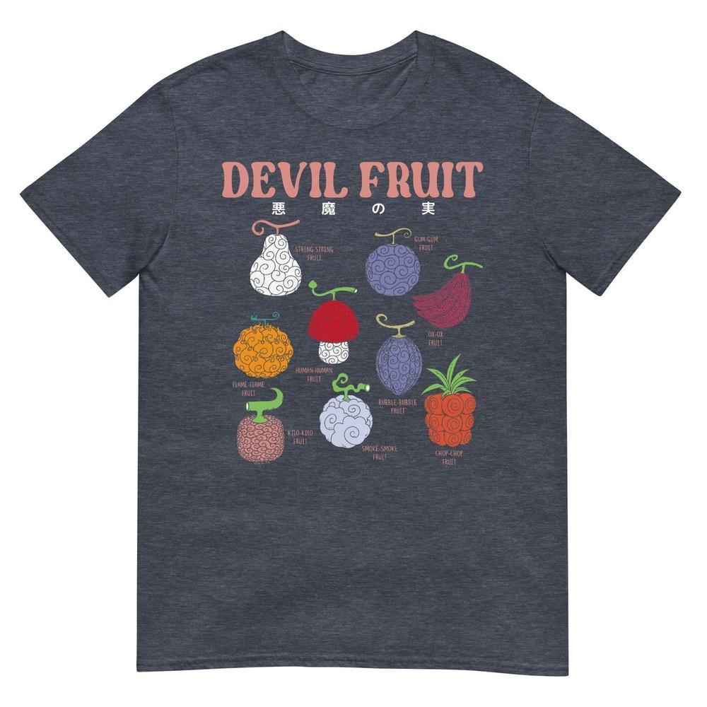 One Piece Anime Devil Fruit Varieties Illustration TShirt
