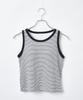 WEGO Размер танка Белый короткий танк Идеально для и Идеально для или как А повседневный подарок Женский топ, S, Полоска, Рукав, Топ, Без рукавов, Весна, Лето,
