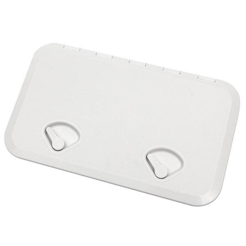 Compartment Access Hatch Plate White Inspection Yacht Cover RV Ship Part White Plastic Watertight Marine Boat Caravan Deck 23.86x13.90""