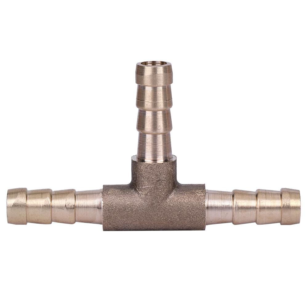 3-ходовой соединитель для шлангов Латунный Т-образный фитинг 3-ходовой соединитель для топливного шланга Для труб сжатого воздуха, масла, газа Т-образный фитинг 3-ходовой соединитель для топливного шланга