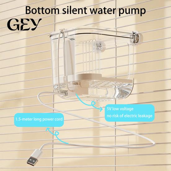 Rotating Perch for Birds Automatic Bird Bath, Parrot Shower with Circulating Water, Indoor Cleaning Supplies Bath Feeder, Cage Accessory Parakeet