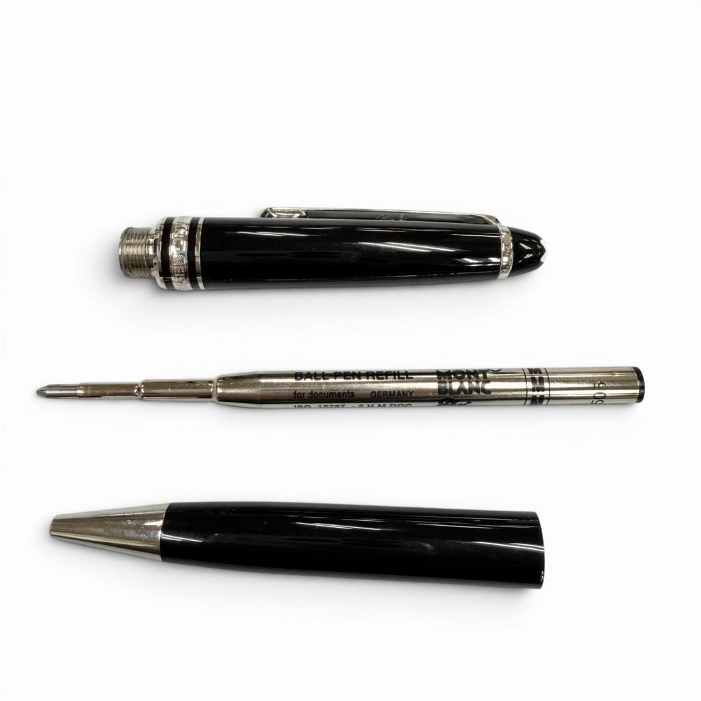 Отличная шариковая ручка MONTBLANC Meisterstück Platinum Line черная мужская Б/У