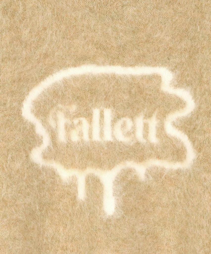 FALLETT Brush Logo Boucle Knit Yellow