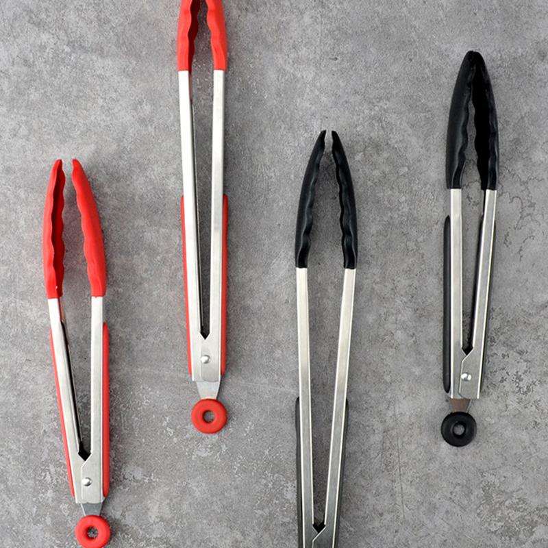 1 шт 7/9/12 дюймов силиконовый кухонный гриль из нержавеющей стали силиконовый кухонный гриль стейк барбекю хлеб еда зажим