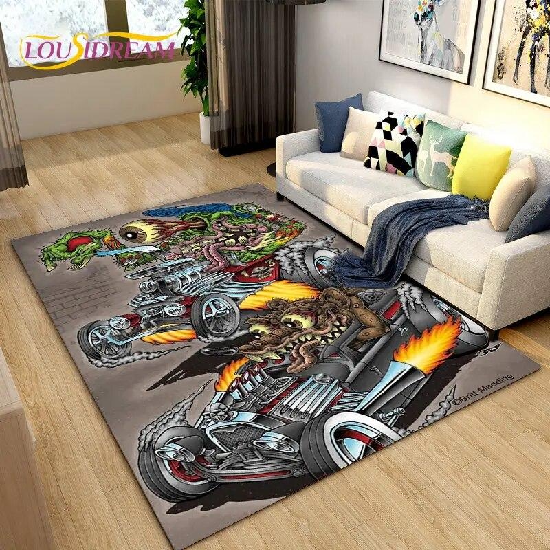 Забавный коврик с рисунком крысы Финка, ковер для гостиной, спальни, гаража, дивана, коврик для украшения, детский нескользящий напольный коврик