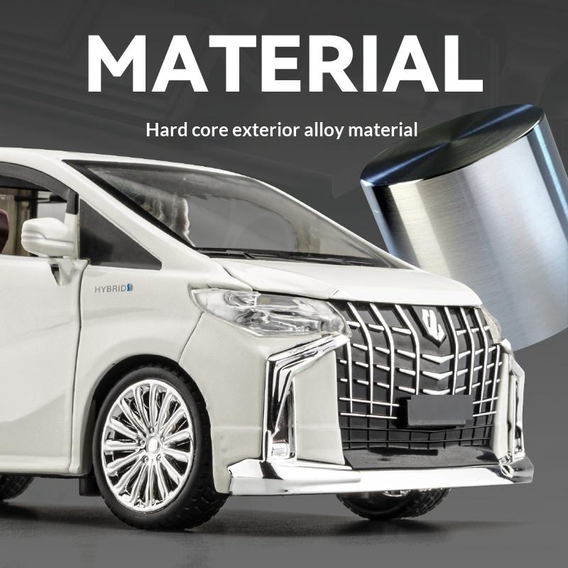 Alloy 1/24 Toyota Elfa car model can be remotely opened door simulation sound and light children's toy car boy car gift