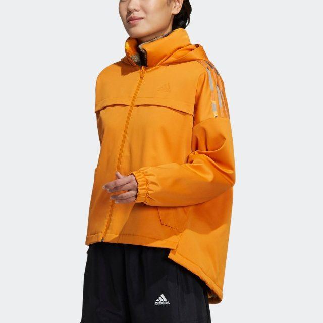 adidas Куртки Женские Оранжевые С капюшоном Средние Другие H09759
