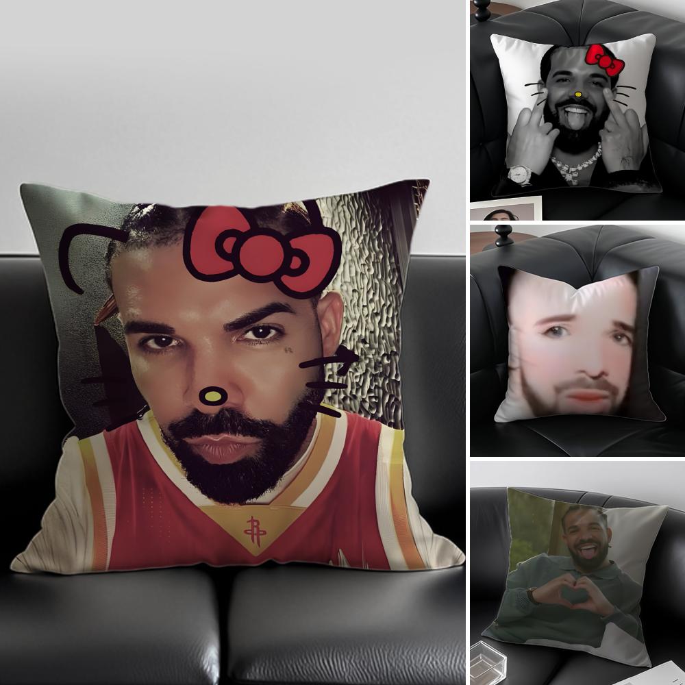 funny ddrake meme Cushion Cover Pillow Case Antidustmite Invisible zipper silky plush cushion