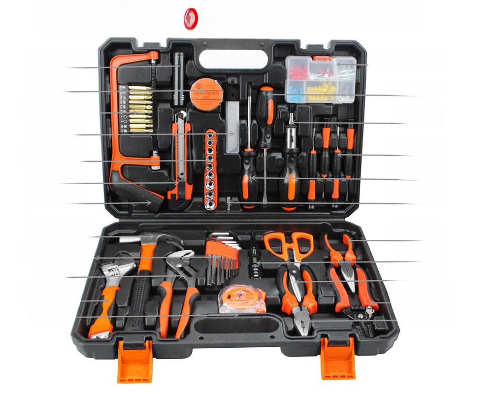 Набор бытовых электро- и ручных инструментов: Комплексный набор для деревообработки и ремонта