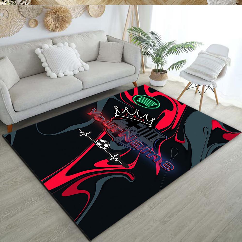 Fc Barcelona Personalized Name Carpet Suitable for Dining Room Outdoor Game Room Hallway Antislip Carpet Decorate Offices Spiritual Gift