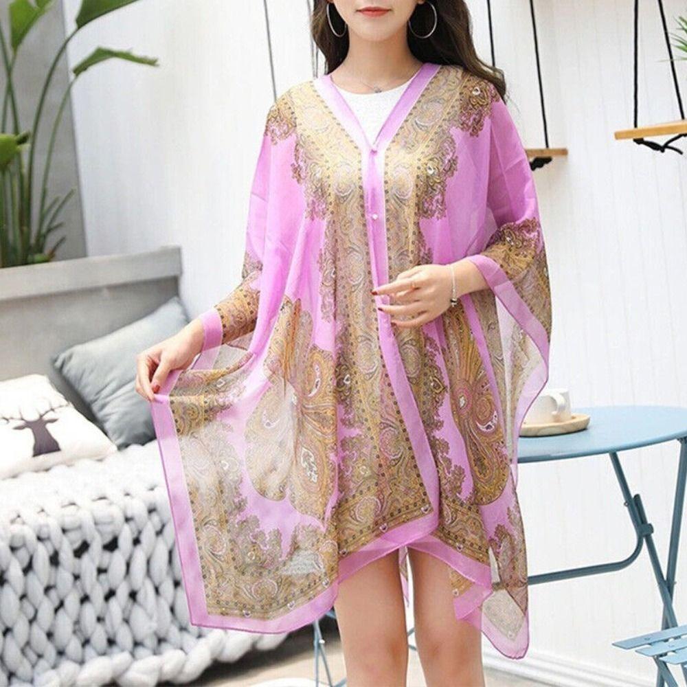 One Size Shawl Scarf Chiffon Poncho Fashion Beach Cover Up Women