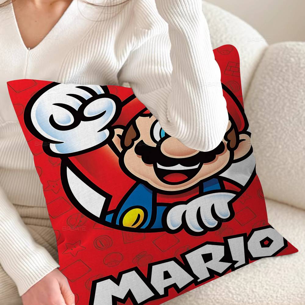 Персонализированная наволочка Super M-Mario для детской комнаты, Декор для дикой вечеринки, Наволочка, Подарок на день рождения ребенка, Душ для малыша