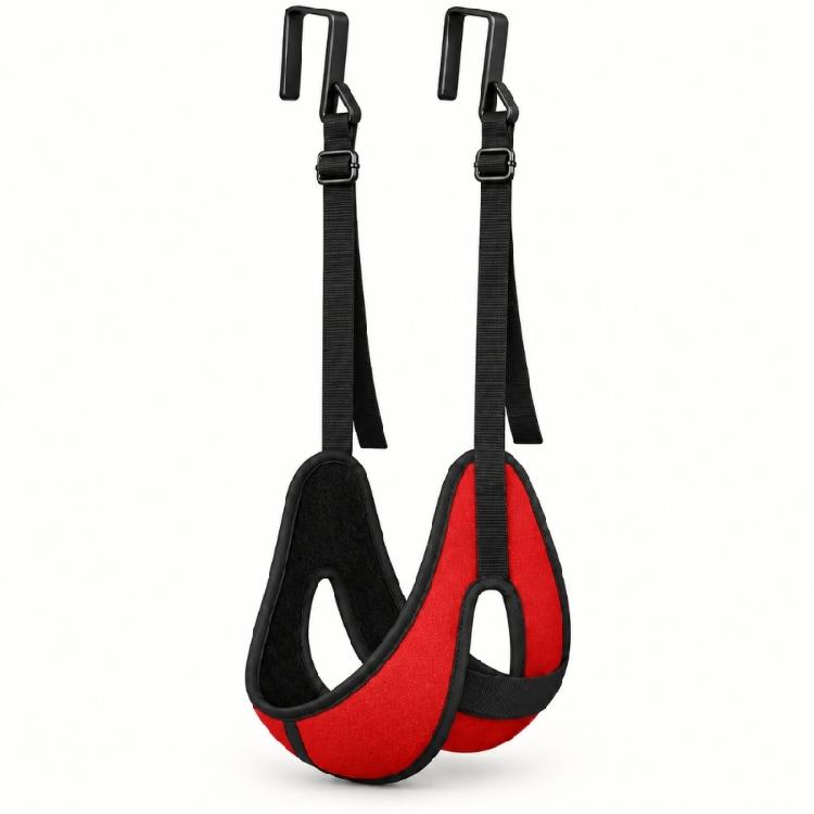 Foldable Over-Door Neck Tractions Slings with Fabric Head-and-Chin Cradles, Two Hook, and Adjustable Hanging Rope