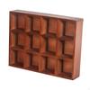 Rustic Wooden Display Shelf with 12 Compartments for Miniatures, Toys, and Accessories