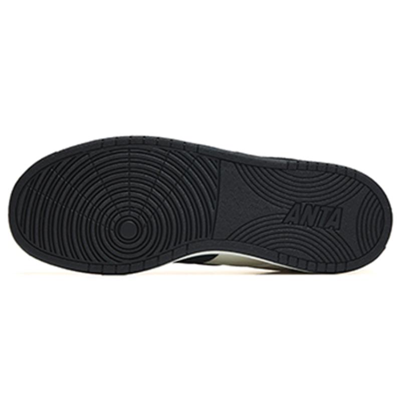 Anta Life Collection Slip Resistant Cushioning Abrasion Resistant Low top Skateboard Shoes Men's Black White Gray Sneakers 112258068-2