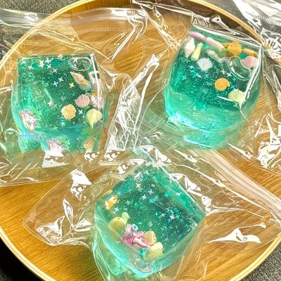 Прозрачная сквиши-игрушка на морскую тематику, прозрачная игрушка-антистресс с наполнителем в виде ракушек и звезд