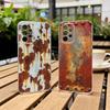 Ретро-чехол в индустриальном стиле с эффектом ржавчины для Samsung S25, S24, S21, S22, S23, S30, Ultra, S20, Plus, Fe Прозрачная крышка