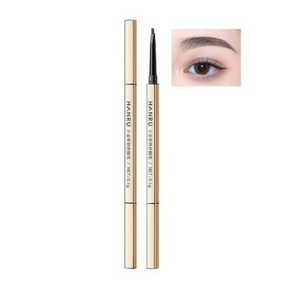 Карандаш для бровей Qin Derdom Eyebrow Ultra Sweat Long Black Grey, тонкий, водостойкий, стойкий, долговечный, не размазывается,