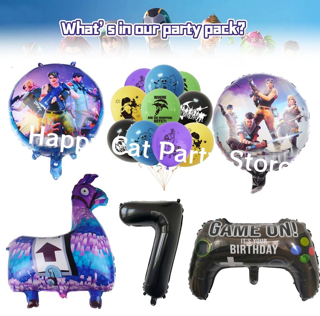 Игра-стрелялка Fortnition Украшение для дня рождения Мультяшная альпака Лама Тарелка Скатерть Праздник для новорожденного Детские подарки Принадлежности для вечеринки