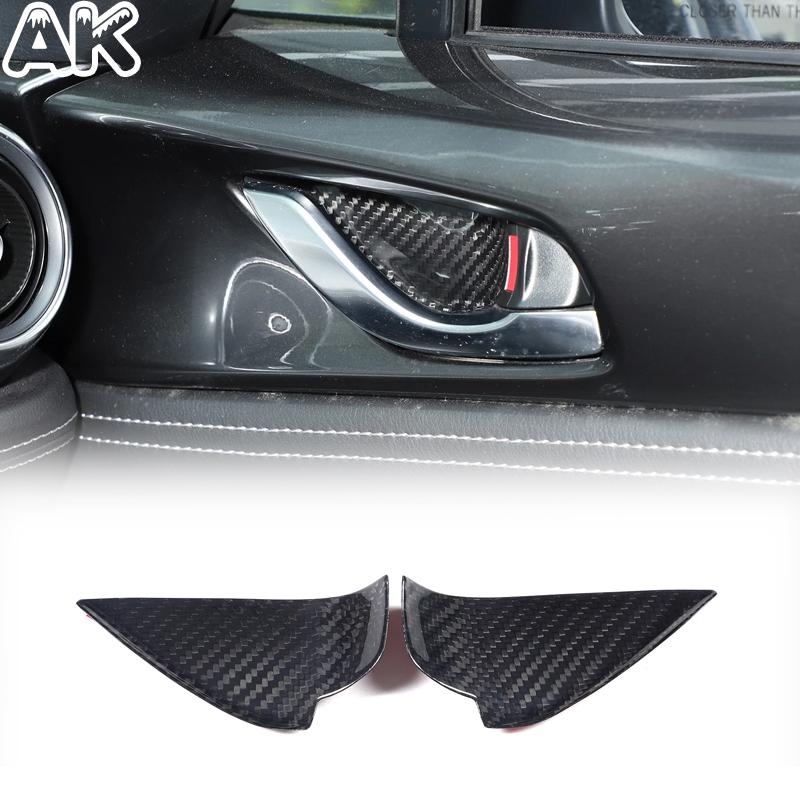 For Mazda MX-5 ND Miata 2016-2026 Real Carbon Fiber Car Center Console Dashboard Gear Shift Kit Cover Interior Accessories L/RHD