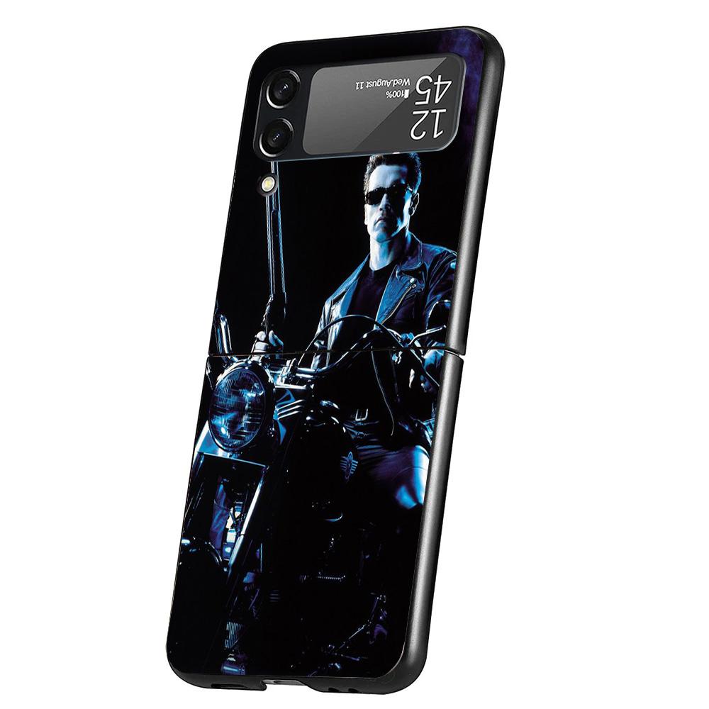 Арнольд Шварценеггер Терминатор Чехол для телефона Samsung Galaxy Z Flip 7 6 5 4 3 5G Flip7 Flip6 Flip5 Flip4 Flip3 Черный Забавный