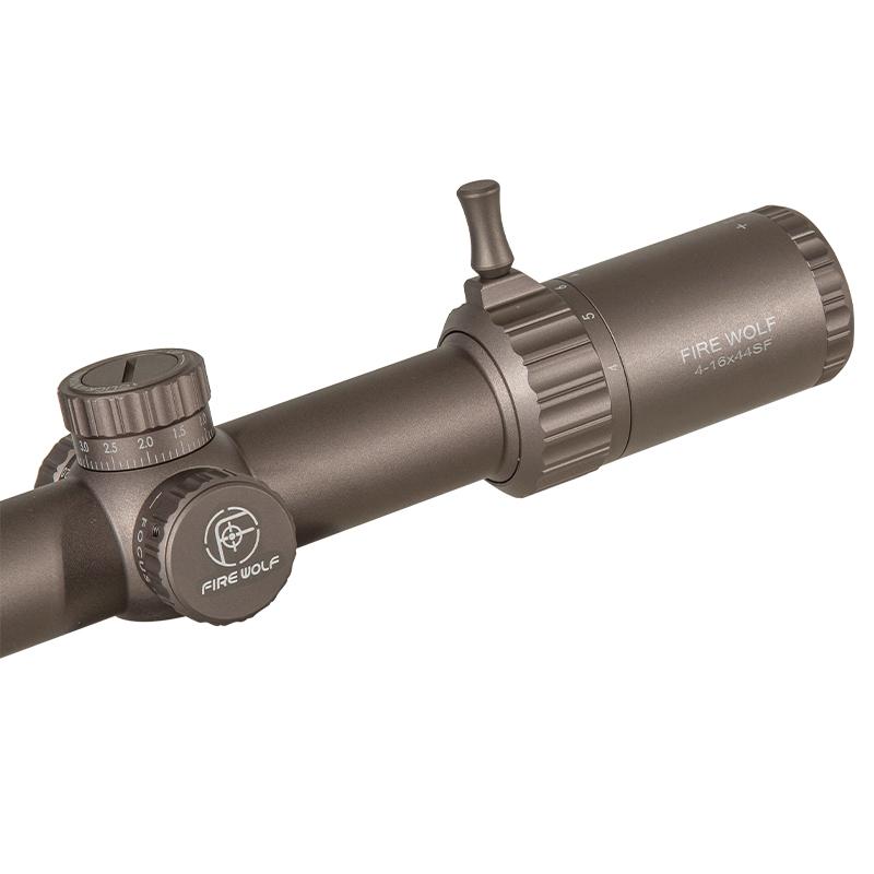FIRE WOLF DE 4-16x44 SF Scope Hunting Scope 30mm 1/10Mil Turret Adjustment W/ Locking System HD W/ Wilde Angle Eyepi